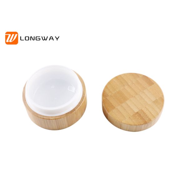 Bamboo Cream Jar  30g 50g  with PP inner bottle for Cosmetic Packaging