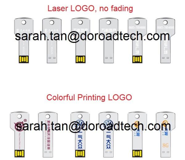 Free Logo Metal Key Shaped High Speed USB3.0 USB Memory Stick