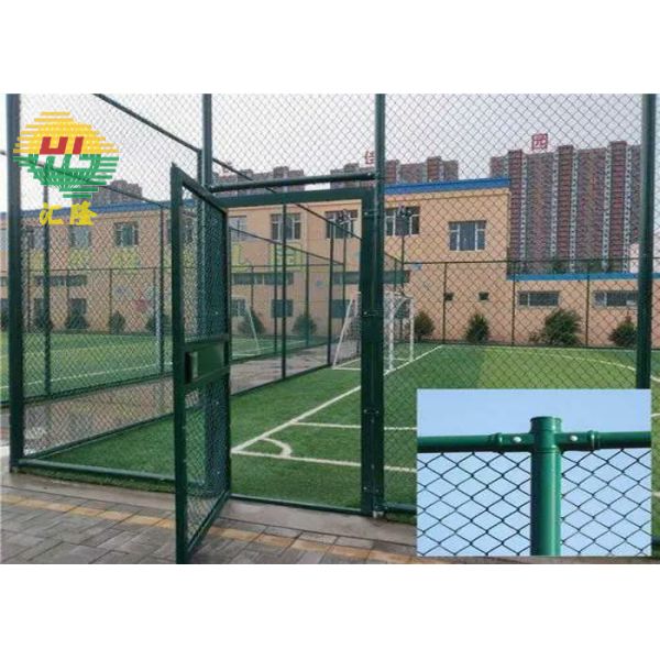 Pvc проволочной изгороди звена цепи суда футбола 3.5mm покрыл или гальванизировал 10ft высокое