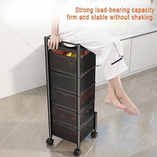 European Style Rotating Storage Rack No Installation Hollowed Out Dust Proof For Multiple Scenarios