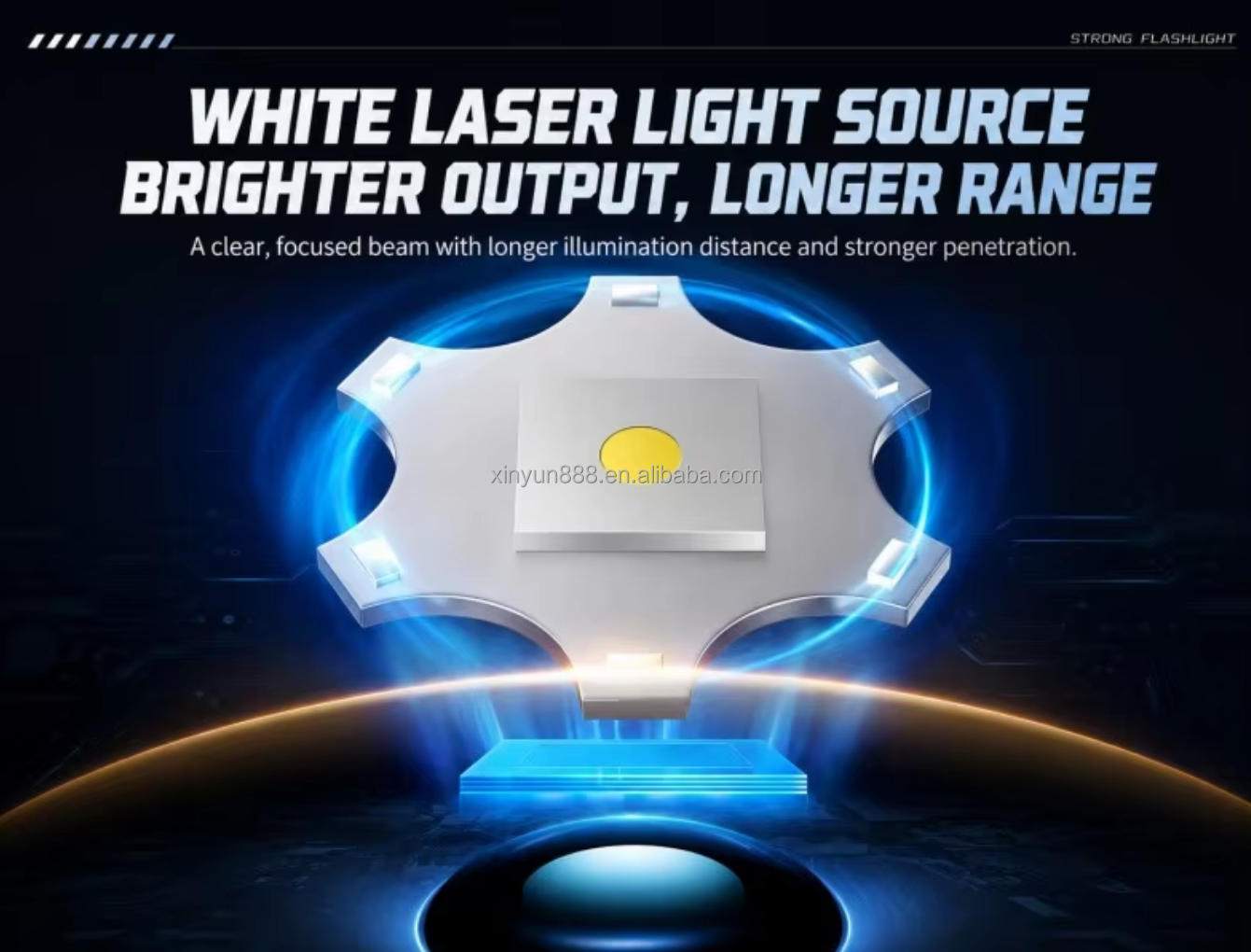 New Product: Buzzer Bright Light Flashlight, Multi-Functional RGB Fluid Light Outdoor Retractable Zoom Magnetic LED Torch