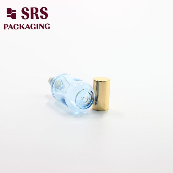 Round Empty Plastic Refillable Roller Bottle 18ml for Essential Oils Perfume