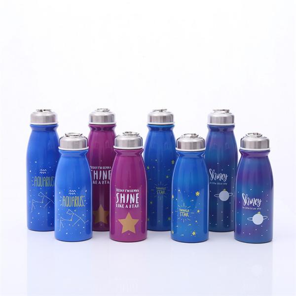 Leak Proof Stainless Steel Sports Water Bottle Double Wall Vacuum Insulated 350ML