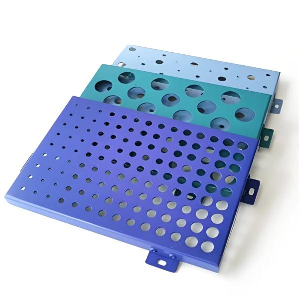 Perforated Aluminum Glass Curtain Wall Fluorocarbon Coated Aluminum Wall Panels Exterior