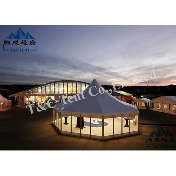 Customized Color Outside Event Tents With Double PVC Coated Polyester Textile