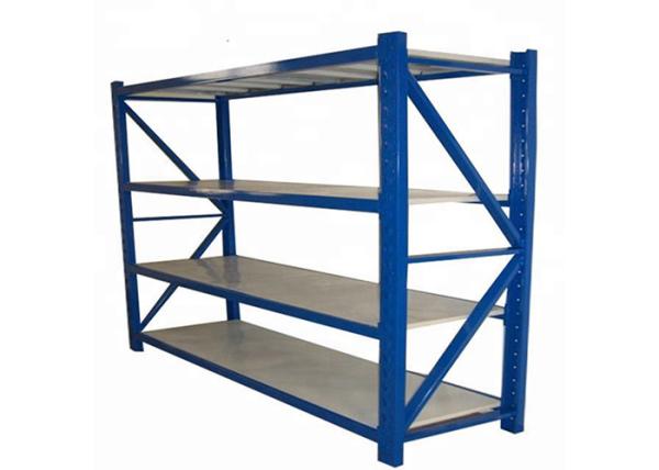 4 Tier Medium Duty Storage Racks Corrosion Protection Powder Coating Finishing