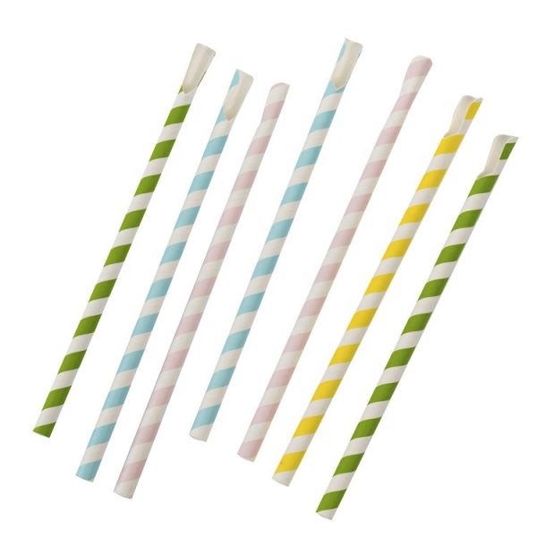 Food Grade Bleached Paper Spoon Straws Spoon Mouth 27 MM Long 10 MM Wide