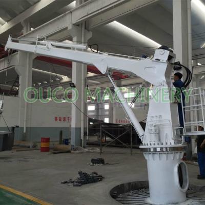Yacht 2t 10m Telescopic Boom Hydraulic Deck Crane