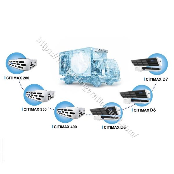 Carrier transicold Citimax D5 model available for the 4.2 meters refrigerated box length truck 24V