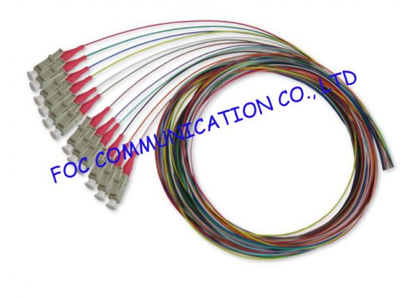 0.9mm LSZH Jacket 1.5M Multimode Pigtail LC Connector For CATV and WAN