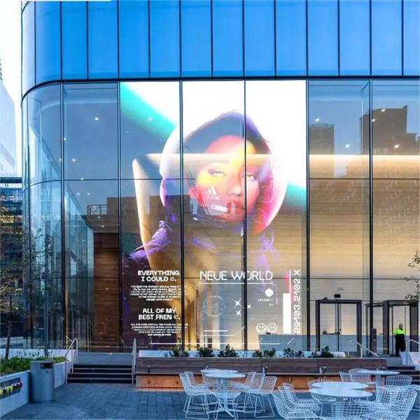2K-4K Resolution Transparent LED Display Screen Full Color For Commercial Spaces