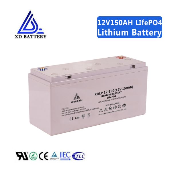 9000 Cycle 12v 150ah Solar Energy Storage Batteries For Electric Boats Folklift