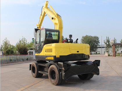 Mini wheel Excavator , Hydraulic Crawler Excavator Low Fuel Consumption