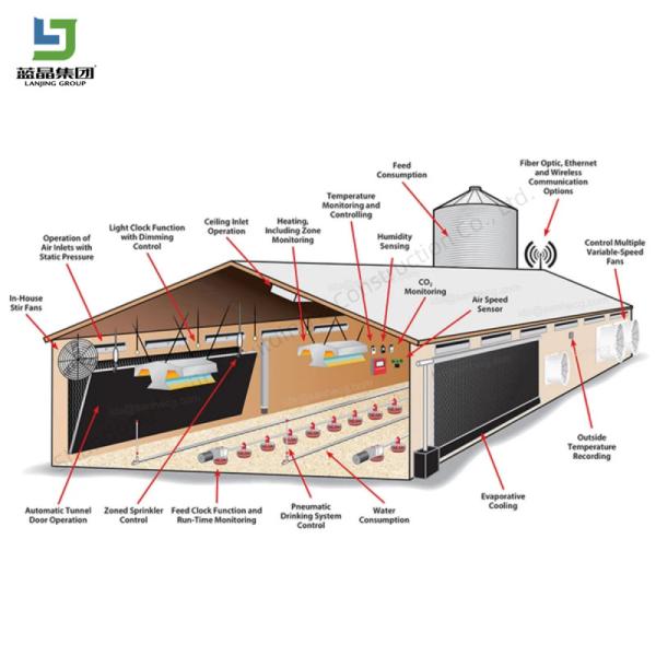Low Costprefab steel structure Commercial Poultry House Steel Structure Chicken Farm House Prefabricated Steel Building
