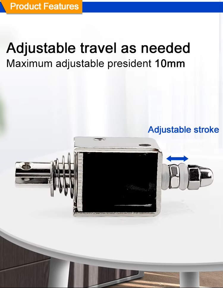 Solenoid Electromagnet Push Pull Type U-0826B Thrust Force Open Frame Linear Solenoid Electric Magnet Lifting Sucker