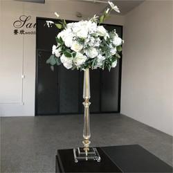 Brilhante Cristal Branco Estand de Flores de Casamento Festa de Presente Ouro 76cm