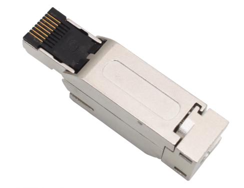 Siemens RJ45 Servo Motor Connector with Silver and Gold-Plated Pins for Industrial Ethernet Applications