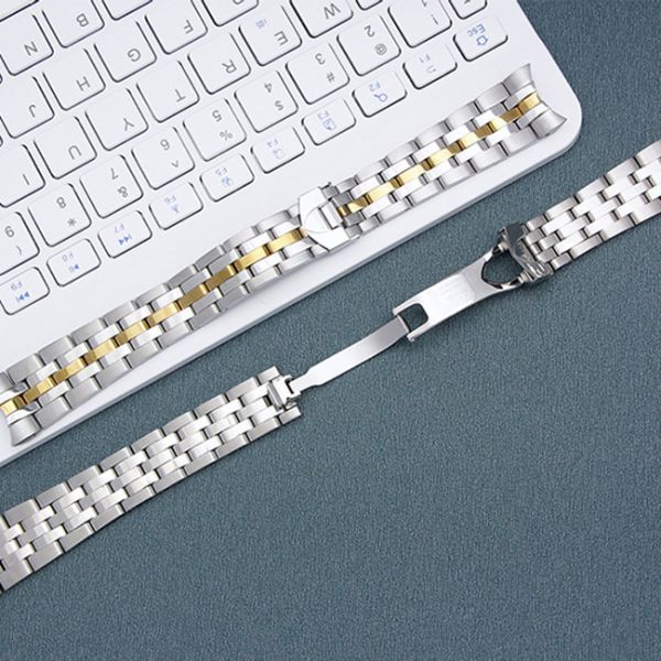 Banda de reloj de lujo del metal de la correa 316L 22m m de la banda de reloj del OEM 18m m