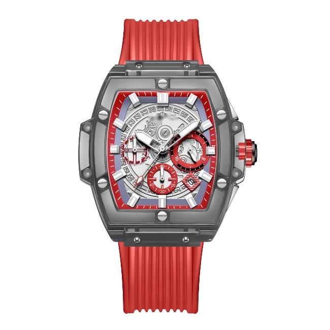 OEM дозора кварца дозора 3atm Lcd Gents 12mm белый пластиковый