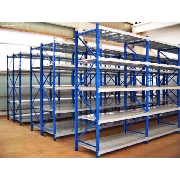 Blue / Orange Cold Rolled Heavy Duty Pallet Racking With Long Span