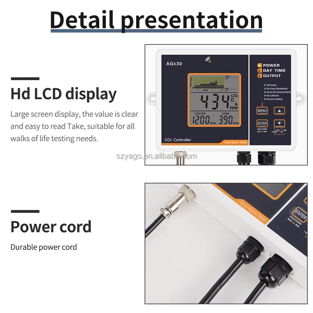 High Precision CO2 Controller AGc30 with Smart Ventilation for Greenhouse Control System