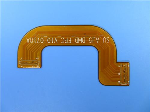 Double Sided Flexible PCB Made on Polyimide With Stiffener of Stainless Steel Shim and Immersion Gold for Industrial
