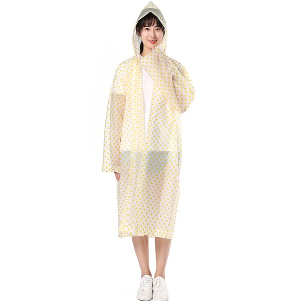 Rainy Outdoor Activity Hiking Long Reusable Waterproof EVA Raincoat for Adults