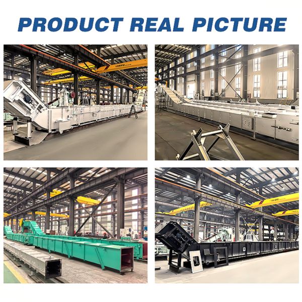 Durable and Easy Clean Adjustable Speed Chain Scraper Conveyor for Material Transmission