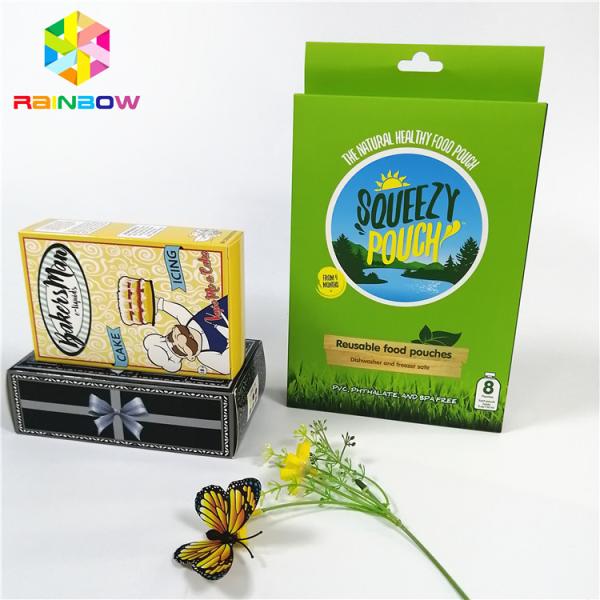Glossy shiny hot stamping OEM brand logo printed paper box gift cosmetics eyelash packaging card boxes