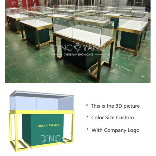 304# Нержавеющая сталь прямоугольный витрины ювелирных магазинов