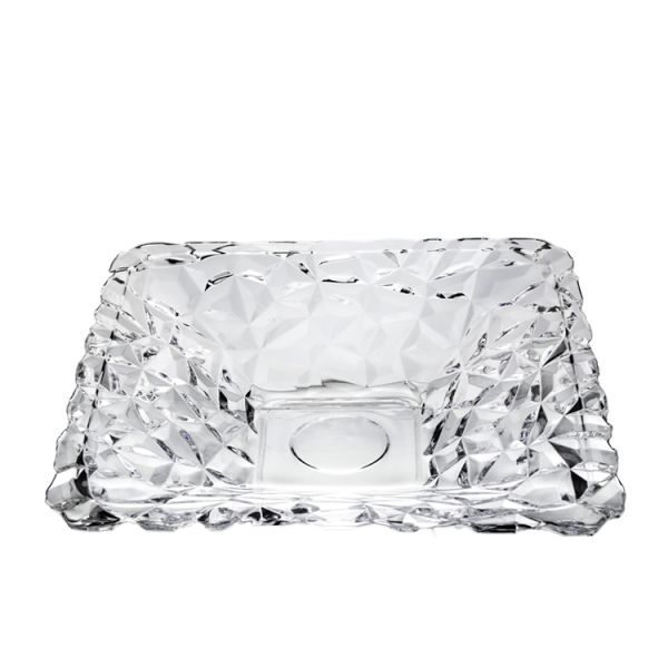 High Quality Transparent Pattern Decorative Ice Cube Collection Square Bowl