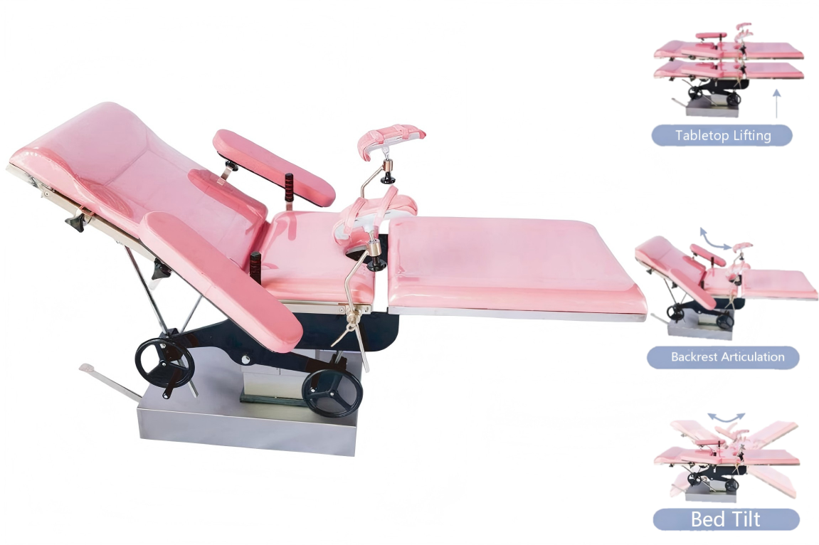 T710 Mechanical Hydraulic General Delivery Bed – A Stable and Reliable Multifunctional Obstetric Platform
