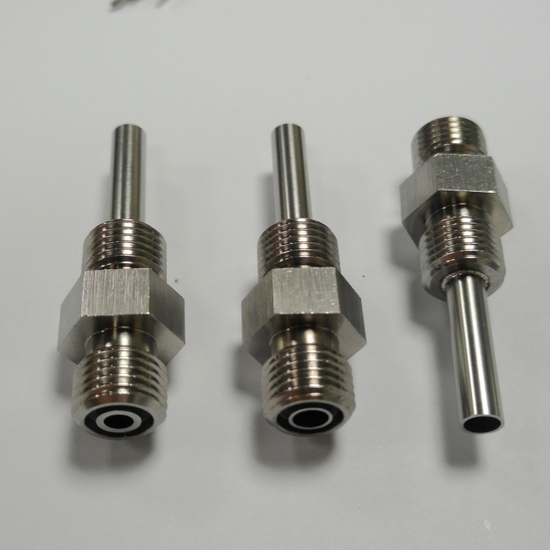 304 Stainless Steel Pipe Double Threaded Spray Needle CNC Medical Accessories Customization