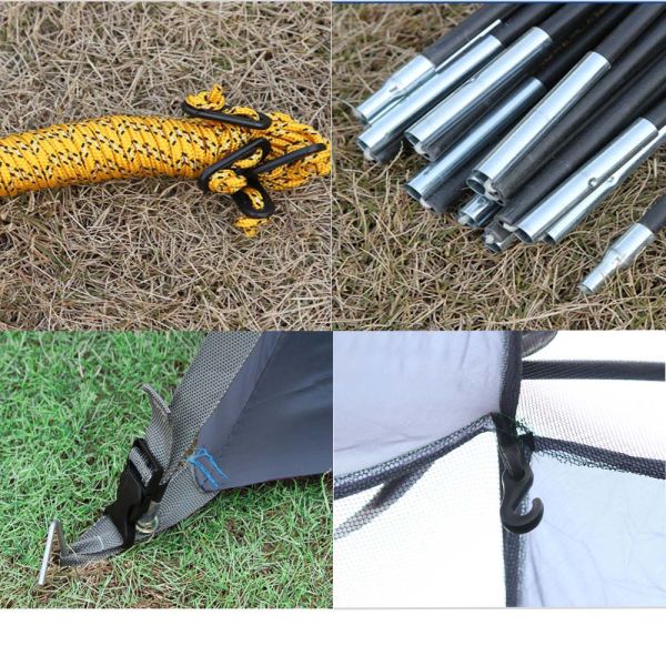 3 Person Camping Tent,Double Layer Windproof Waterproof Backpacking Tents for Hiking Travel Outdoor Beach(HT6013)