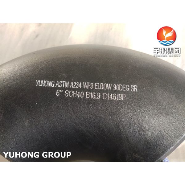 Alloy Steel Pipe Fittings ASTM A234 WP9 WP5 180° Lr Sr Elbow
