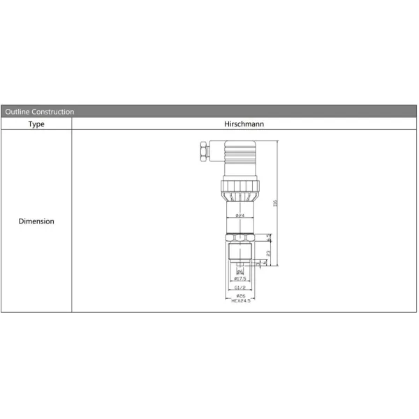 3VDC Powered Silicon Pressure Transmitter Level Sensor Transducer Transmitter