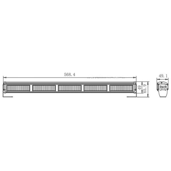 Signal 20W LED Warning Light Bar Working Current ≤1.67A LED-102H-5