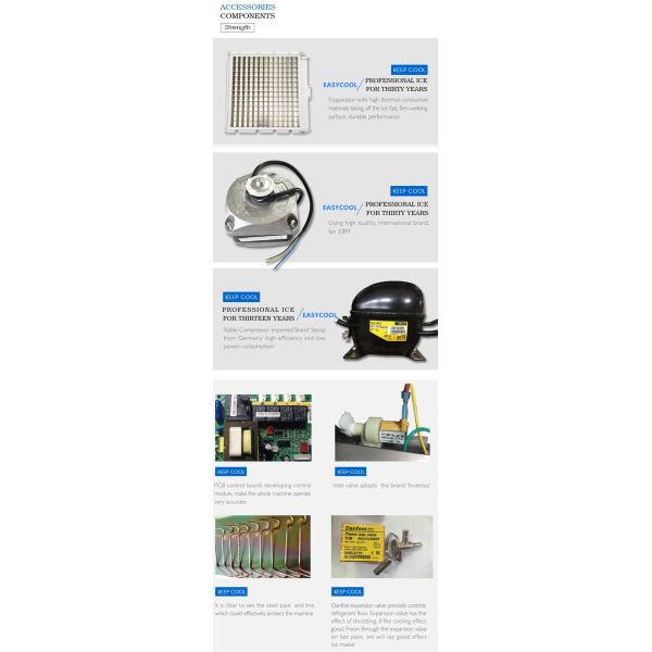 500kg/24h Commercial Stainless Stee Ice Cube Maker Machine for Sale