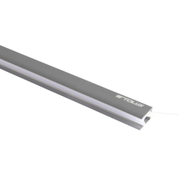 A2107 LED Glass Clip Light 300-2700 length x9.7 width x15mm height Aluminum PC DC12V/24V 7.5W/m 2835/120PCS/M 3000/4000/6000K