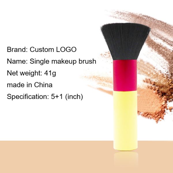 Synthetic Hair 12.8*2.5cm Telescopic Foundation Makeup Brushes