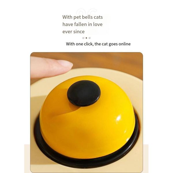 Automatic Cat Feeding Water Feeder Three-in-One Water Dispenser Ceramic Bowl for Cats and Dogs with Bell