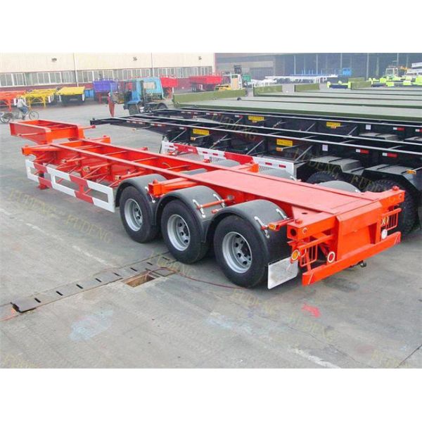 Warranty 3 Axles Chassis Container Trailer 20ft / 40ft 30T Loading Capacity