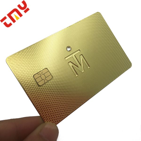 Custom Printing Metal Gold Plating Finish Credit Business Card With Magnet Stripe