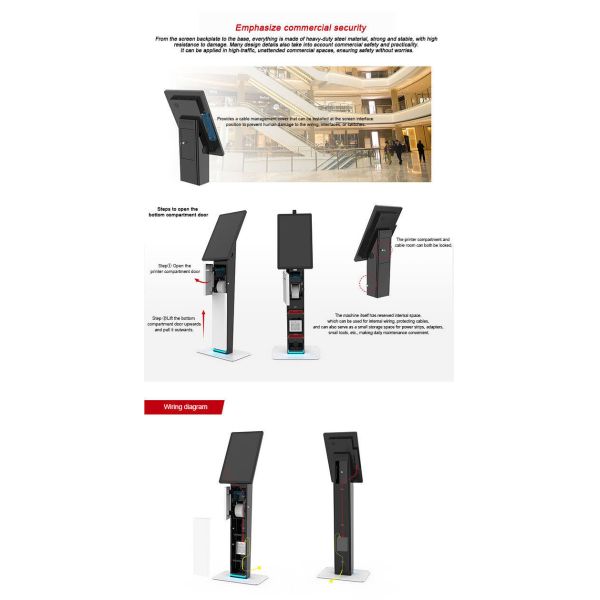 27 Inch Touchscreen Self-Service Ordering Machine for Restaurants and Retail