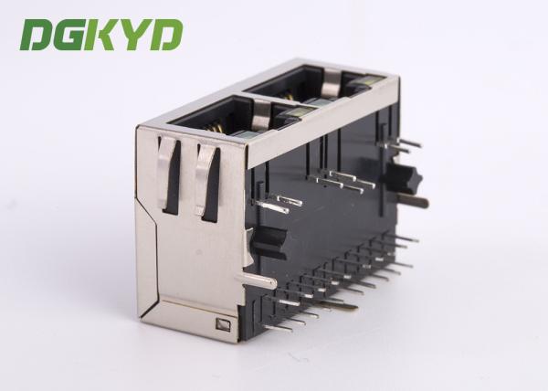 Ângulo direito 1 x 2 BASE modular portuária do RJ45 Jack With Internal Isolation Transformer 1000