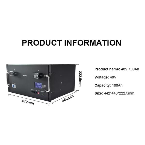 5U 48v 100ah Lifepo4 Bateria de Lítio para Sistema de Armazenamento Solar