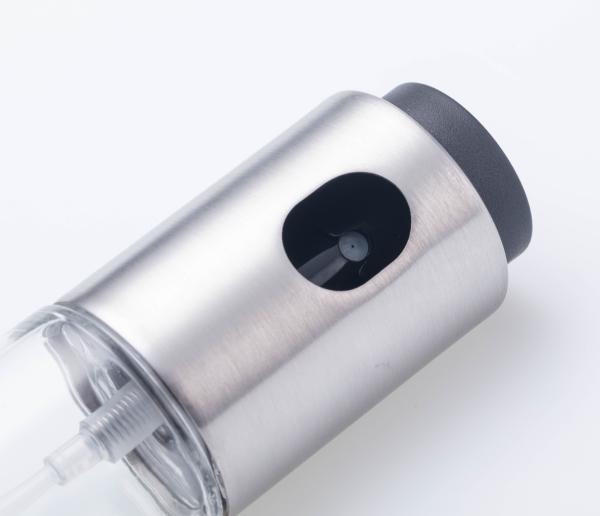 Utensílio de churrasco de aço inoxidável para churrasco Dispensador de óleo recarregável Vidro plástico Vinagre Garrafa pulverizadora de óleo
