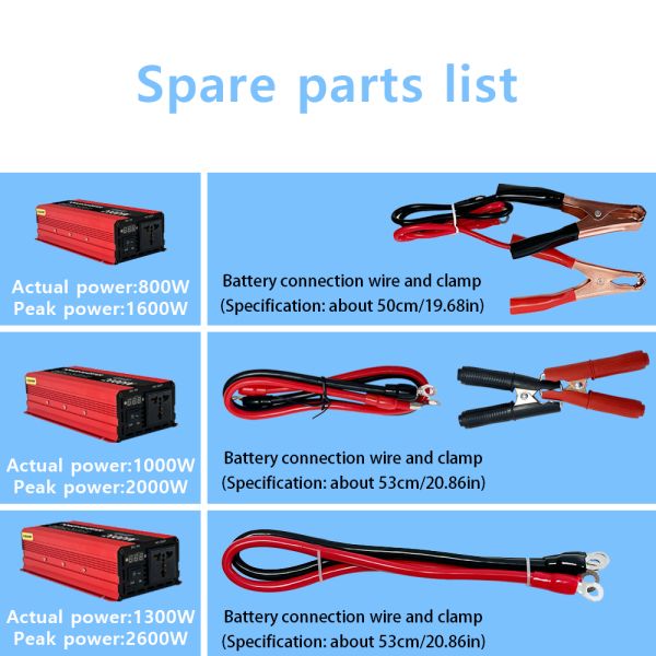 Pure Sine Wave Inverter 1000W 1600W 2300W for Solar System Home Inverter DC 12V 24V 48V 60V AC 120V 230V Frequency 50Hz/60Hz