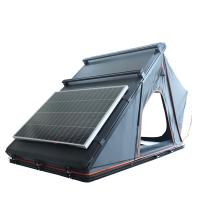Logo personnalisé Tente de toit triangulaire gris avec coque en aluminium