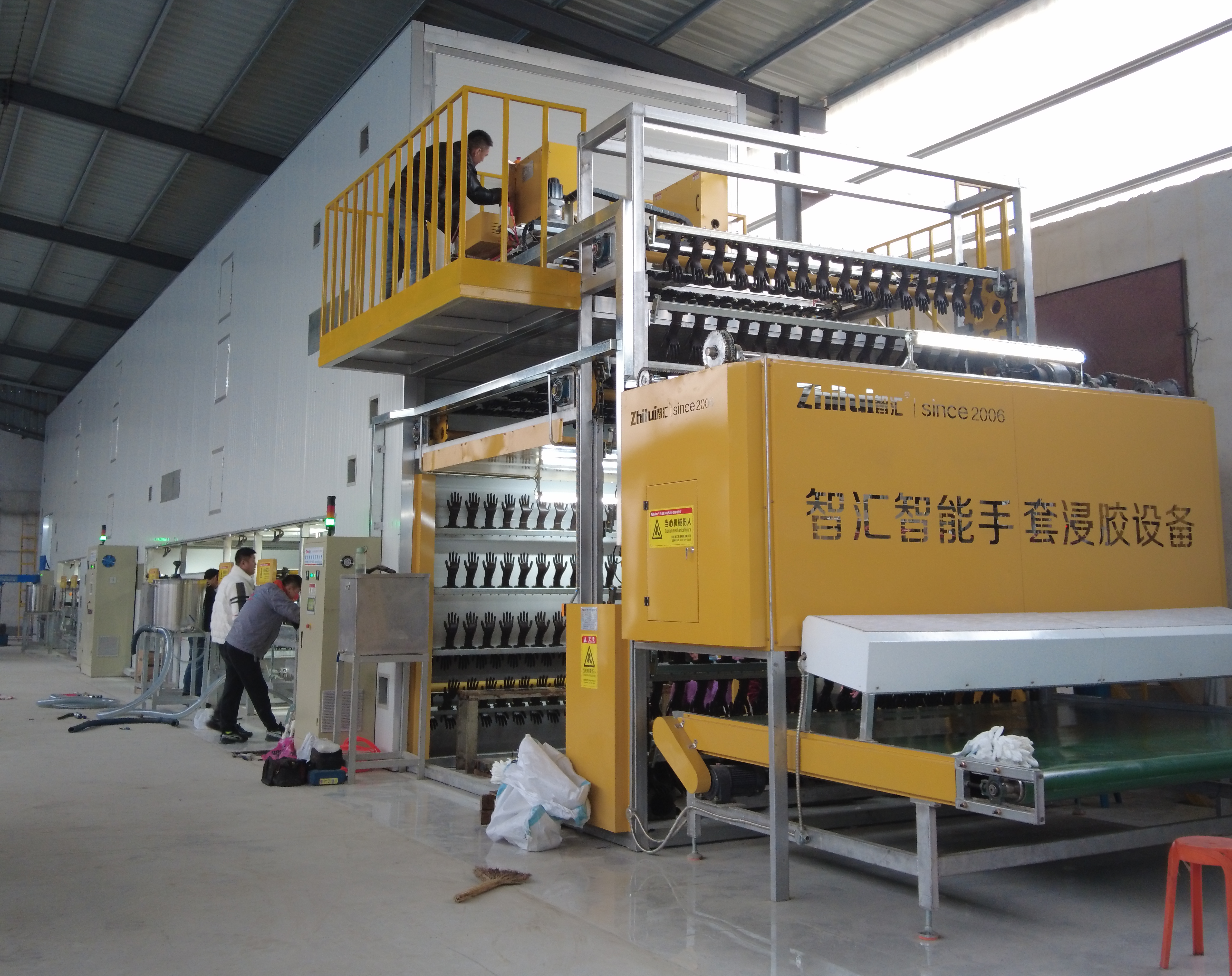 5000-100000 Pairs/Day Glove Coating Machine XXL Latex Glove Making Machine